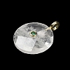 Natural Quartz Crystal Faceted Pendants G-A287-02G-01-3