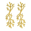 Ion Plating(IP) 304 Stainless Steel Tree Branch Stud Earrings EJEW-D281-32G-1
