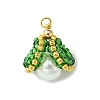 Shell Pearl Beads Glass Pendants PALLOY-MZ00434-2