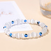 Opalite & Evil Eye Stretch Bracelet CM5501-1-1