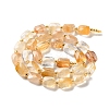 Natural Yellow Hematoid Quartz/Golden Healer Quartz  Beads Strands G-H061-A06-01-3
