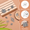 60Pcs 10 Styles Tibetan Style Alloy Flower Connector Charms FIND-YW0010-22-2