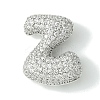Rack Plating Brass Cubic Zirconia Pendants KK-S378-02P-Z-1