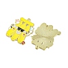 Golden Plated Alloy Enamel Pendants ENAM-Z017-10G-03-2