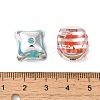 Spray Painted Acrylic Beads OACR-H123-03-3