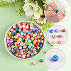 200Pcs Transparent Stripe Resin Beads RESI-SP0001-45-3