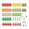 44Pcs 11 Styles Alloy Enamel Pendants ENAM-PH0002-95-6