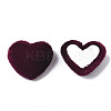 Velvet Cloth Fabric Covered Cabochons WOVE-S084-14F-1