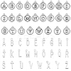 4Bags 2 Styles Tibetan Style Zinc Alloy 26 Letters Pendants FIND-SC0017-57AS-1