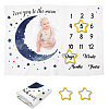 Polyester Baby Monthly Milestone Blanket for Boy and Girl AJEW-WH0407-001-1