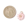 Handmade Polymer Clay & Glass Seed & Brass Pendants PALLOY-MZ00840-04-2