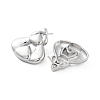 Hollow Teardrop Brass Stud Earrings EJEW-Q811-10P-2