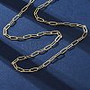 Brass Paperclip Chains Necklaces for Women NJEW-D302-69G-2