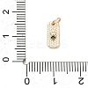 Five Elements Theme Brass Micro Pave Clear Cubic Zirconia Charms KK-F934-02B-G-3