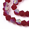 Imitate Austrian Crystal Bicone Frosted Glass Beads Strands EGLA-A039-T3mm-MB27-3