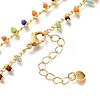 Brass Handmade Glass Beaded   Necklaces NJEW-JN03135-02-3