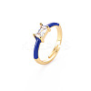 Brass Enamel Cuff Rings RJEW-T016-23D-NF-3
