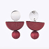 Rubberized Style Acrylic Dangle Earrings EJEW-JE03629-01-2