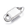 Non-Tarnish 304 Stainless Steel Fold Over Clasps STAS-S080-01C-P-3