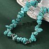 Synthetic Turquoise Chips Beaded Necklace NJEW-FZ00004-02-2
