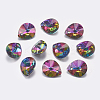 Faceted K9 Glass Rhinestone Charms RGLA-F053-E-001VO-1