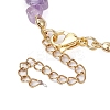 Starfish Synthetic Turquoise & Natural Amethyst Chip Beaded Bracelets for Women BJEW-JB11264-01-4