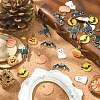 30Pcs 6 Styles Halloween Rack Plating Alloy Enamel Pendants PALLOY-CJ0002-32-5