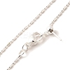 1mm Rack Plating Brass Column Link Chain Adjustable Slider Necklaces for Women Men MAK-L044-54S-2