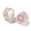Polygon UV Plating Luminous Rainbow Iridescent Acrylic Beads LACR-R001-04A-5