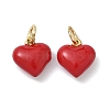 Brass Enamel Charms KK-G548-05G-1