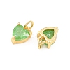 Brass Pave Cubic Zirconia Charms KK-Q085-08G-08-1