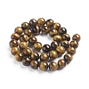 Round Tiger Eye Beads Strands X-Z0RQT013-2