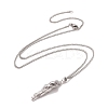 Brass Human Hug Pendant Necklace with 201 Stainless Steel Curb Chains for Women NJEW-I114-01P-2