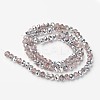 Electroplate Transparent Glass Beads Strands EGLA-A034-T3mm-M08-2