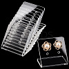 4-Hole Acrylic Slant Back Earring Display Stands EDIS-WH0029-87A-01-1