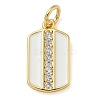 Rack Plating Brass Micro Pave Cubic Zirconia Pendants X-KK-K392-03G-04-1