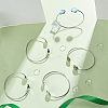 10Pcs 304 Stainless Steel Cuff Blank Bangle Bases with Flat Round Trays STAS-UN0064-30-2