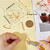 6Pcs Brass Pave Clear Cubic Zirconia Rectangle Tassel Stud Earring Findings DIY-CN0002-77-3