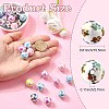 50Pcs AB Color Printed Opaque Acrylic Beads OACR-CJ0002-27-2