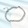 4MM Round 304 Stainless Steel Beaded Bracelets for Man and Women SA-CBAB767-15P-1