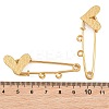 Crisscross Heart 304 Stainless Steel Safety Pins Brooch Findings SA-CBA098D-15E-G02-3