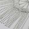 Bohemian Rhinestone Mesh Headpiece Cap AJEW-WH20017-83S-2