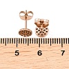 304 Stainless Steel Stud Earring Findings Ion Plating(IP) STAS-P434-06A-RG-3