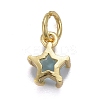 Brass Micro Pave Cubic Zirconia Pendants KK-P192-10-G02-2