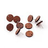 Coconut Brown Wood Stud Earring Findings EJEW-CJC0001-13-6
