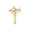 Brass Micro Pave Cubic Zirconia Pendants LS-KK-M310-01G-20-1