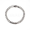 304 Stainless Steel Curb Chains Bracelets BJEW-O086-07-2