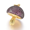 Brass Micro Pave Cubic Zirconia Pendants ZIRC-L085-80BG-2