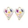 Rack Plating Alloy Enamel Pendants FIND-C050-09G-04-1