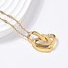304 Stainless Steel Pendant Necklaces for Women NJEW-U040-02A-G-3